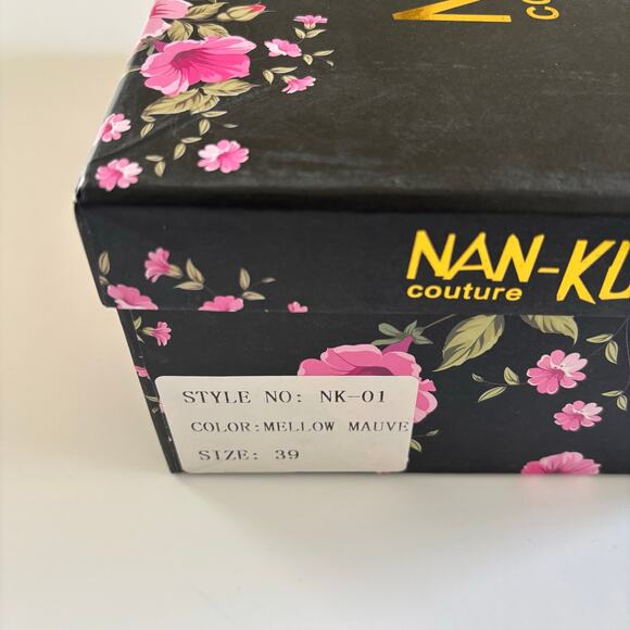 NAN-KU Couture Cruise Mellow Mauve Hi-Top Studded Embellished Sneakers sz 39 NEW - Picture 8 of 9